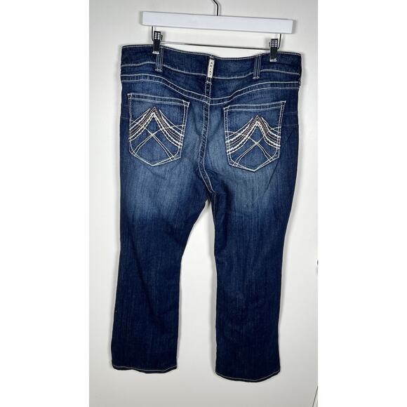 Ariat R.E.A.L Slim Bootcut Lakeshore Rosy Whipstich Stretchy Jeans Size 34 Waist - Picture 3 of 11